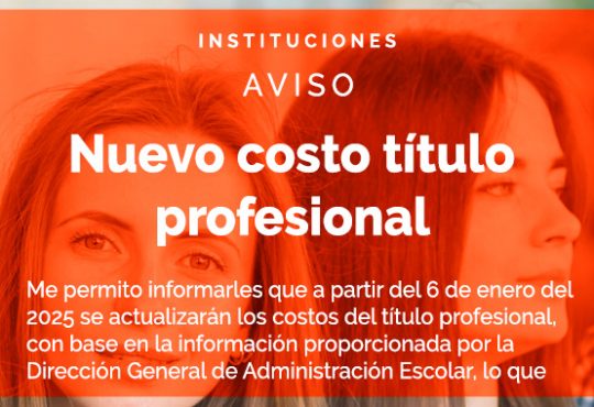 Nuevo costo título profesional